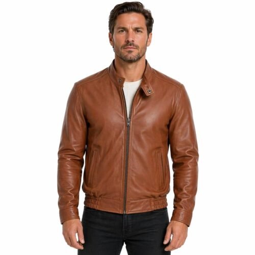 Leather Bomber Jacket