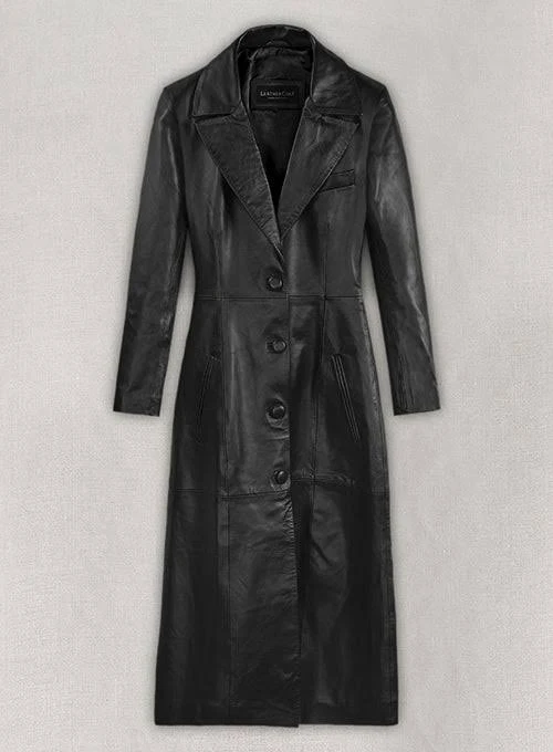Women’s Kendall Jenner Leather Long Coat by LeatherCult